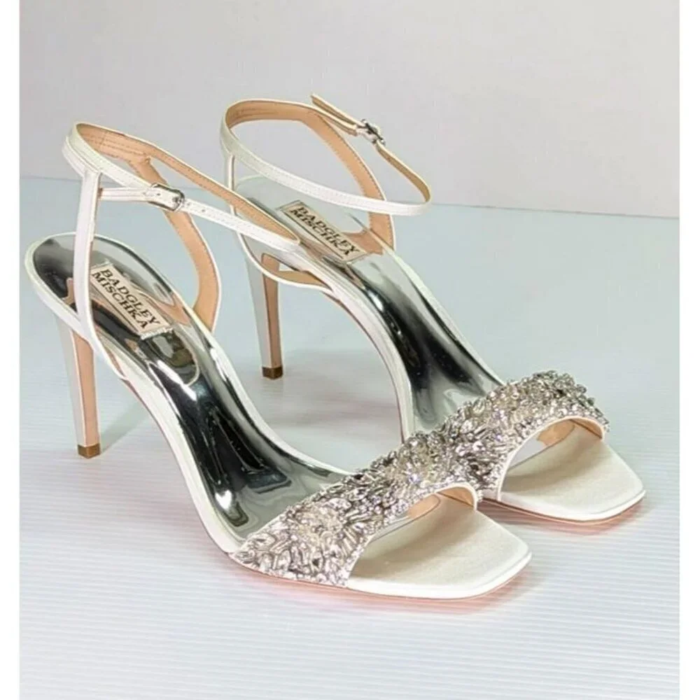 Badgley Mischka Women's Rider Ankle Strap High Heel Sandals Size 11 (MSRP $235)